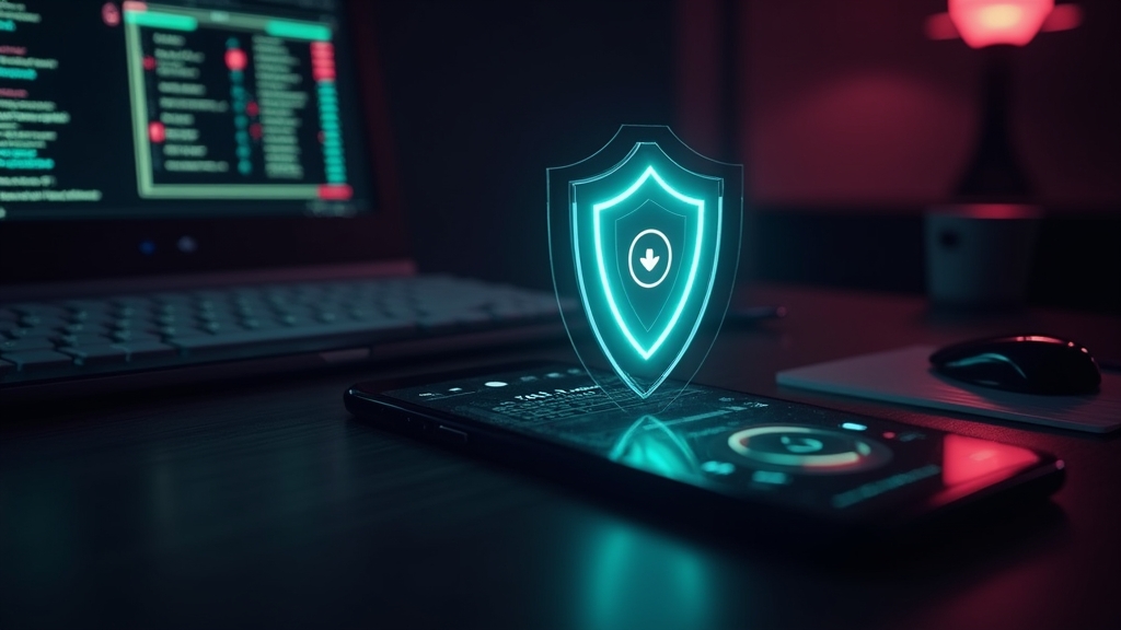 Android-telefoon met waarschuwingen en beveiliging bij Eskimo Apk