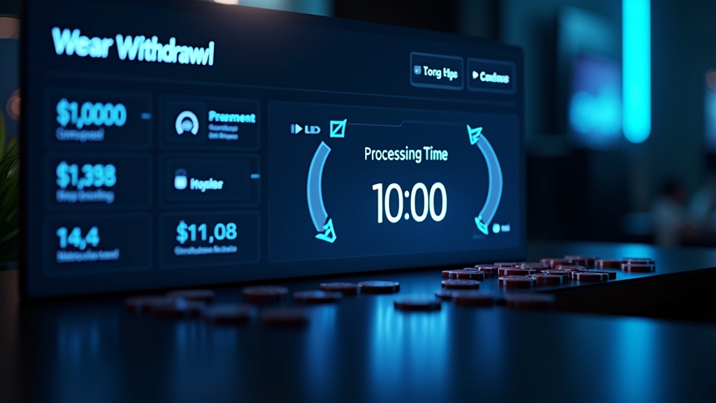 Verwerkingstijd van een opname op een donker dashboard met timer en betaalstroom